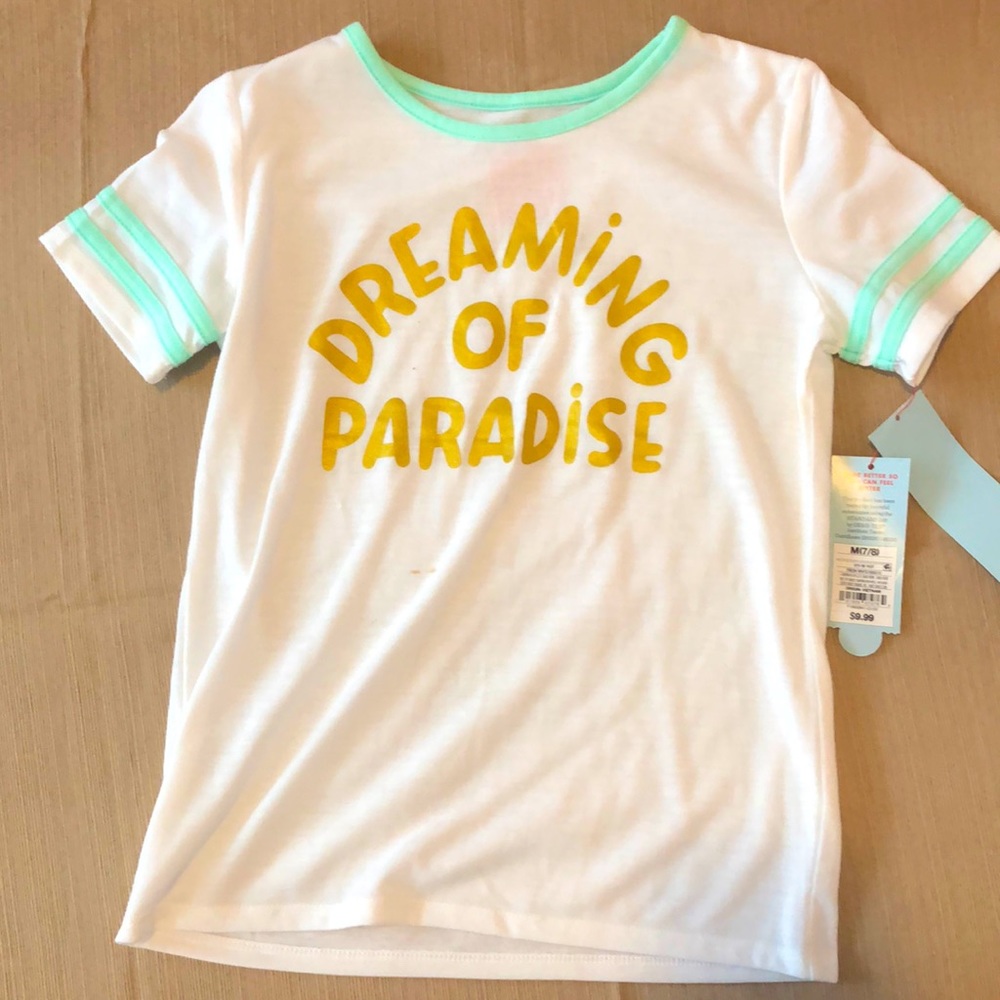 Unused Dreaming of Paradise Cat & Jack Pajama Top